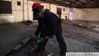 Valery Summer surprises BF at work wants two dick 3way