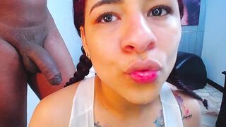A stunning head and cum face