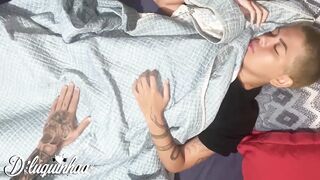 Evy women took a nap, decides to wake her up
