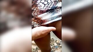 The dude wakes up his gf's sister and offers to