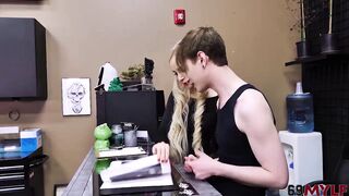 Natasha James Bounce Her Snatch Up and Down