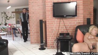 Older lovers and 19 year old family three-way sex party