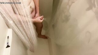 Concealed shower web cam catches him having fun with himself -cumplaycouple