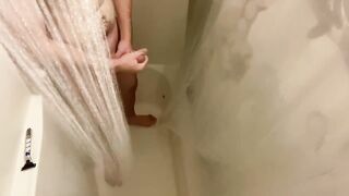 Concealed shower web cam catches him having fun with himself -cumplaycouple