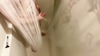 Concealed shower web cam catches him having fun with himself -cumplaycouple
