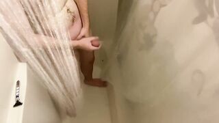 Concealed shower web cam catches him having fun with himself -cumplaycouple