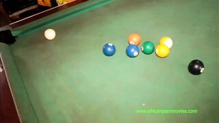 babe outdoor billiard banged! into a bar for a challenge