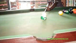 babe outdoor billiard banged! into a bar for a challenge