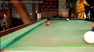 babe outdoor billiard banged! into a bar for a challenge