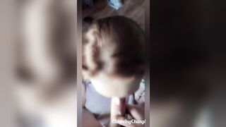 The Devil Passionately and Droolingly Blows my Penis with the end inside her Mouth