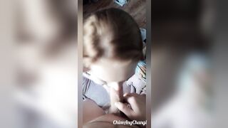 The Devil Passionately and Droolingly Blows my Penis with the end inside her Mouth