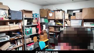 Hipster barely legal Gangbanged By 2 Security Officers