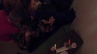 Babe milf Invited to the Local Gang Bang Dungeon by Cuck Hubby and Step Sons Friends