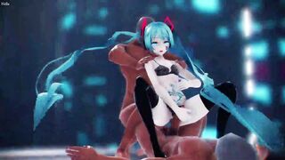 MMD - Tattoo Miku GimmeGimme Sex Dance [BY-Nella]