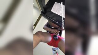 Fucking her Snatch with Rocky..she Gets Leaking Soak. Chocolate Black Twat for Me.