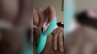 Close up no Shave Sex Toy Play Time
