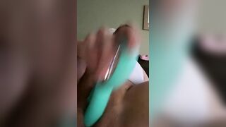 Close up no Shave Sex Toy Play Time