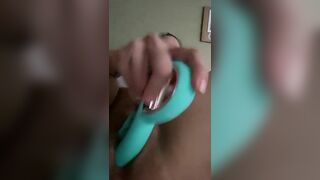 Close up no Shave Sex Toy Play Time