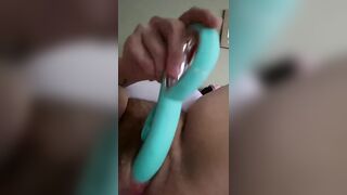 Close up no Shave Sex Toy Play Time