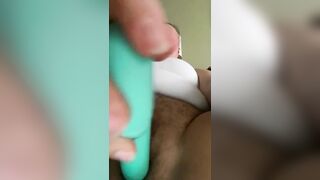 Close up no Shave Sex Toy Play Time