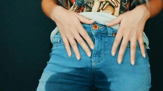 Pissing into Blue Jeans