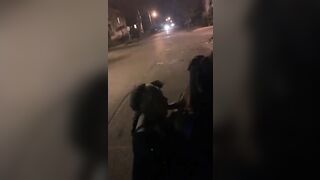 Black Thot milf Blowing Long Penis outdoor inside Front of the Neighborhood