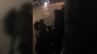 Black Thot milf Blowing Long Penis outdoor inside Front of the Neighborhood