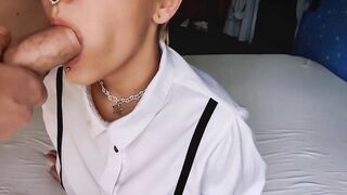 Ass inside Fishnet Stockings Riding a Long Penis