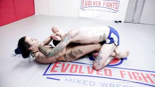 Mixed Naked Wrestling with Andre Shakti Plowed against a Wall by Ruckus after Losing