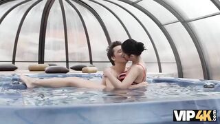 VIP4K. Thin dark haired is inside the mood for naughty sex