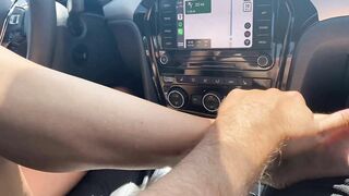 point of view milf Toes Tease and Hand Job while Driving