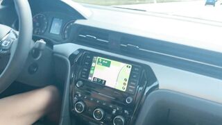 point of view milf Toes Tease and Hand Job while Driving