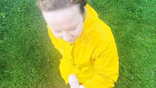 Sucking Off my Husbands Penis inside the Garden