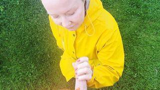 Sucking Off my Husbands Penis inside the Garden