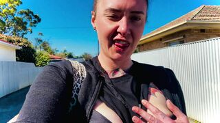OUTDOORS getting my Jugs out on my Morning Walk