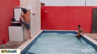 Renan Martins Pantaneiro Jumping With Me Inside The Pool Of