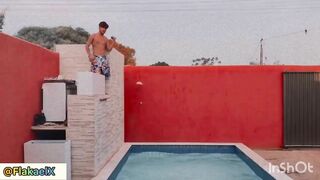 Renan Martins Pantaneiro Jumping With Me Inside The Pool Of