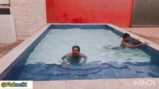 Renan Martins Pantaneiro Jumping With Me Inside The Pool Of