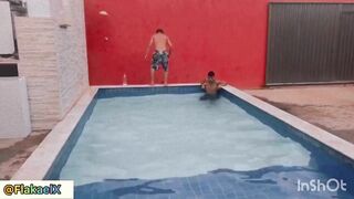 Renan Martins Pantaneiro Jumping With Me Inside The Pool Of