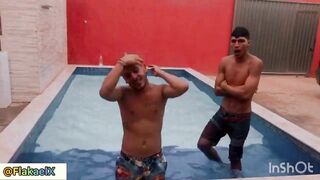 Renan Martins Pantaneiro Jumping With Me Inside The Pool Of