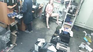Slutty Blonde Outdoor Masturbates Next to Stranger