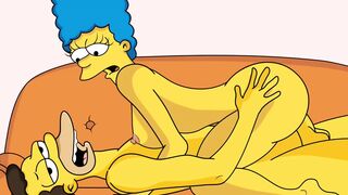 |THE SIMPSONS| MARGE BOUNCING ON THE LENNY´S PENIS