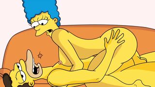 |THE SIMPSONS| MARGE BOUNCING ON THE LENNY´S PENIS