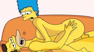 |THE SIMPSONS| MARGE BOUNCING ON THE LENNY´S PENIS