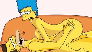 |THE SIMPSONS| MARGE BOUNCING ON THE LENNY´S PENIS
