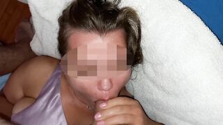 Close up Slow Bj - Cum inside Mouth and Facial