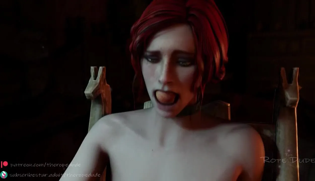 Triss Meriglod Masturbate inside Self-bdsm and Gag (TheRopeDude)