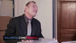 Anal sex at the office with big titted dark hair