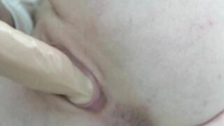 Amazingly Hot Bimbo with Long Titted and Tight Leaking Vagina Fucks herself with a Sex Toy and Jizzes