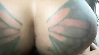 Backseat Rider on my Huge Penis